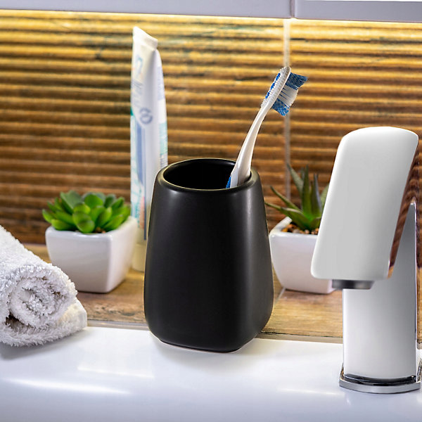 KADAX 2x Pot à Brosse à Dents Noir
