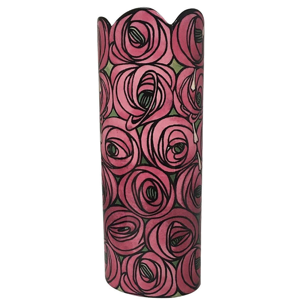 CHARLES RENNIS MACKINTOSH - Vase en céramique silhouette rose H26cm
