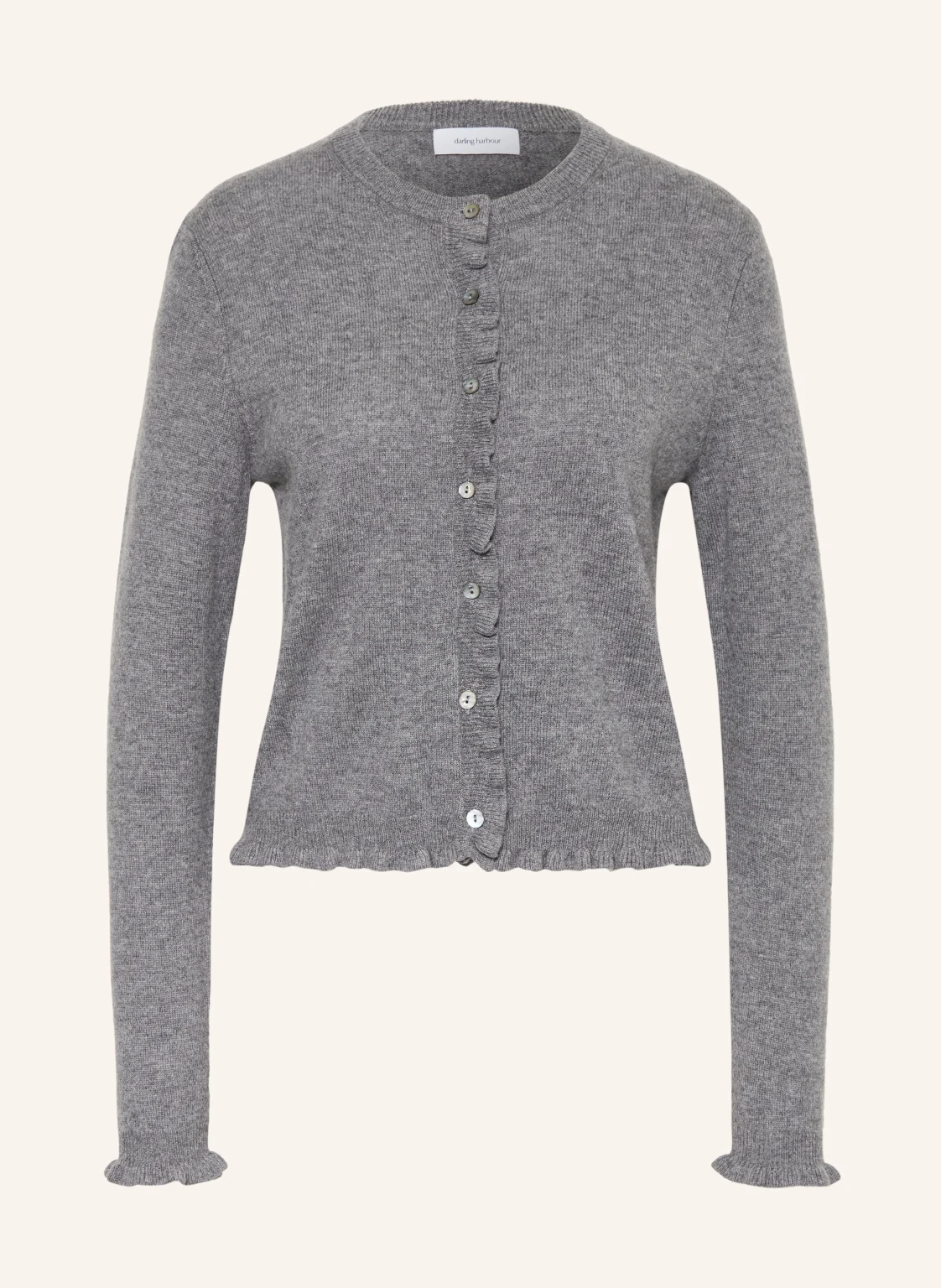 darling harbour Strickjacke aus Cashmere mit Rüschen