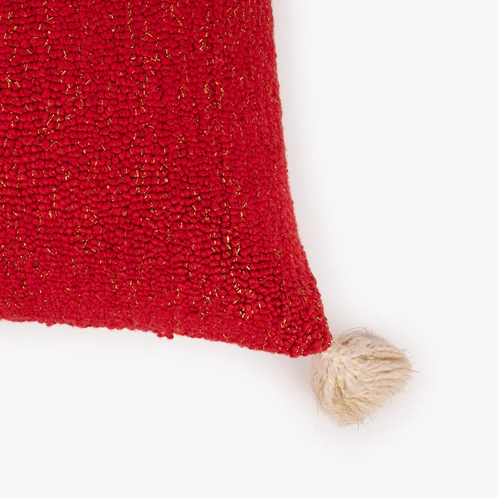 Capa de Almofada Vermelha com Lurex COZY