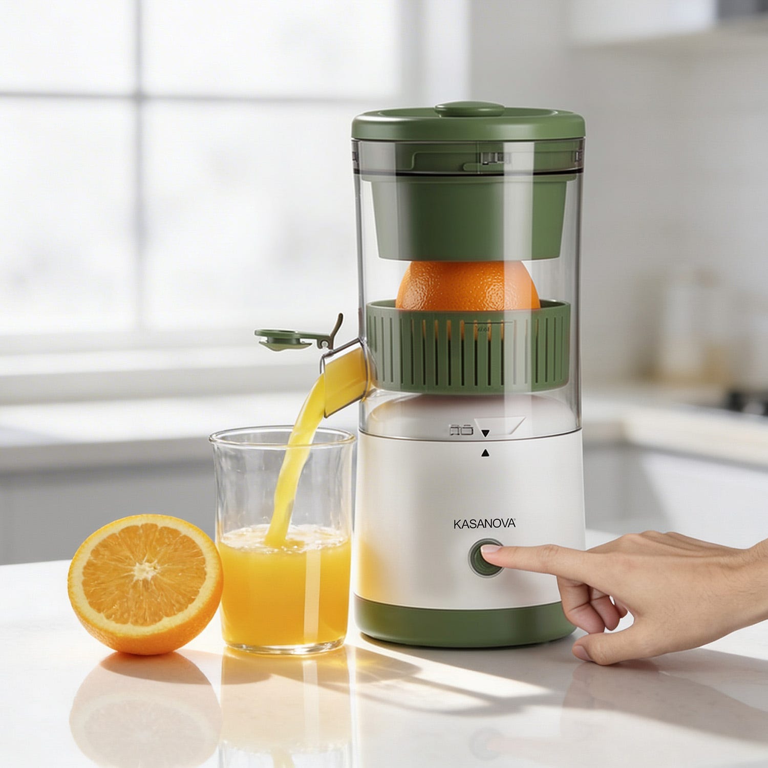 Spremiagrumi automatico senza fili verde