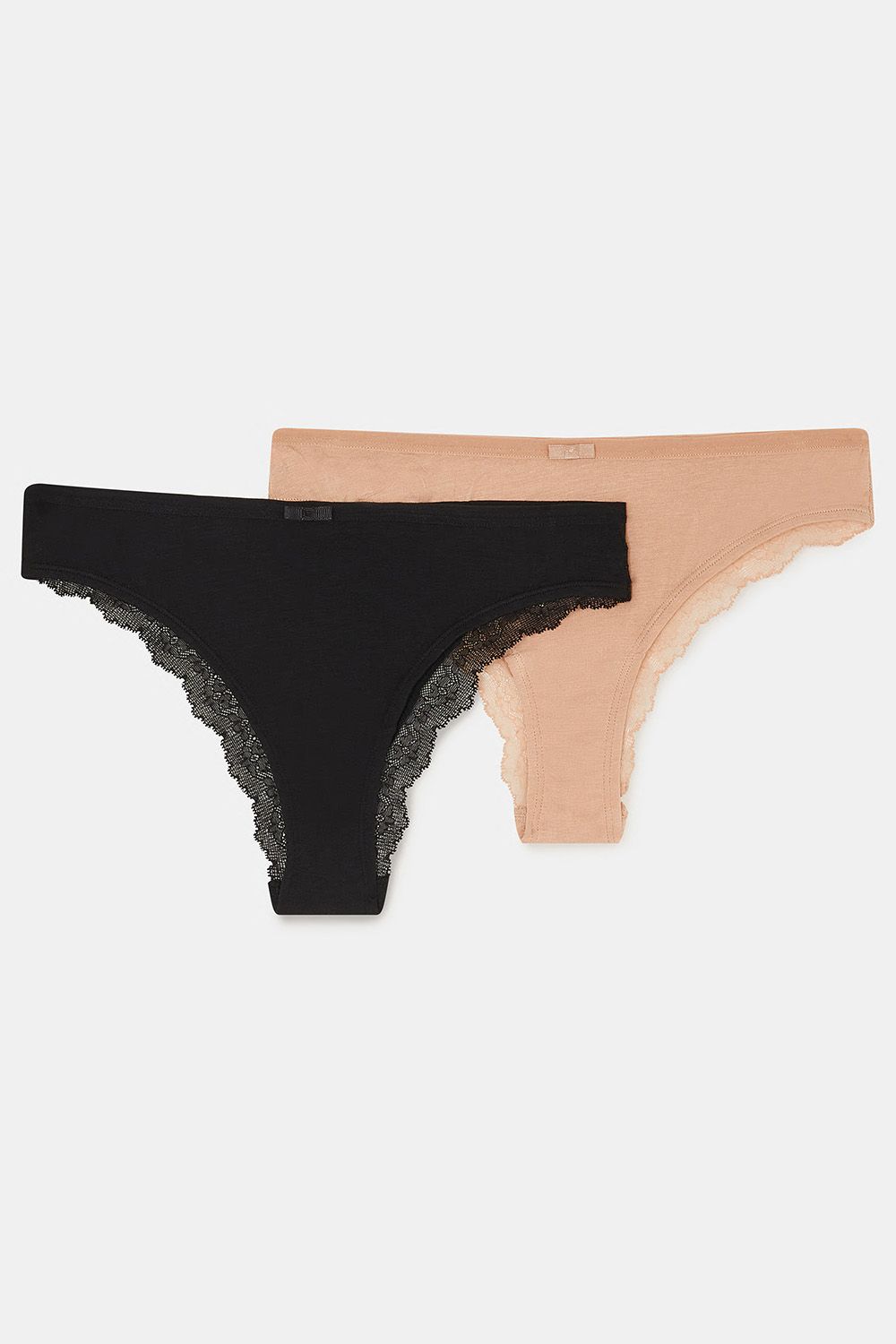 Accessorize 2-Pack Lace-Back Brazilian Briefs