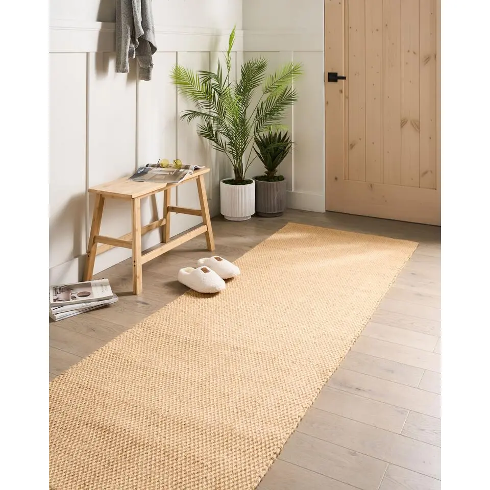 NANDED - Vloerkleed - Beige - 80 x 300 cm - Jute