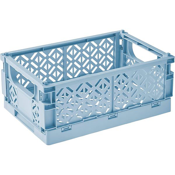 Caisse en Plastique Pliable 9,6 litres - Bleu