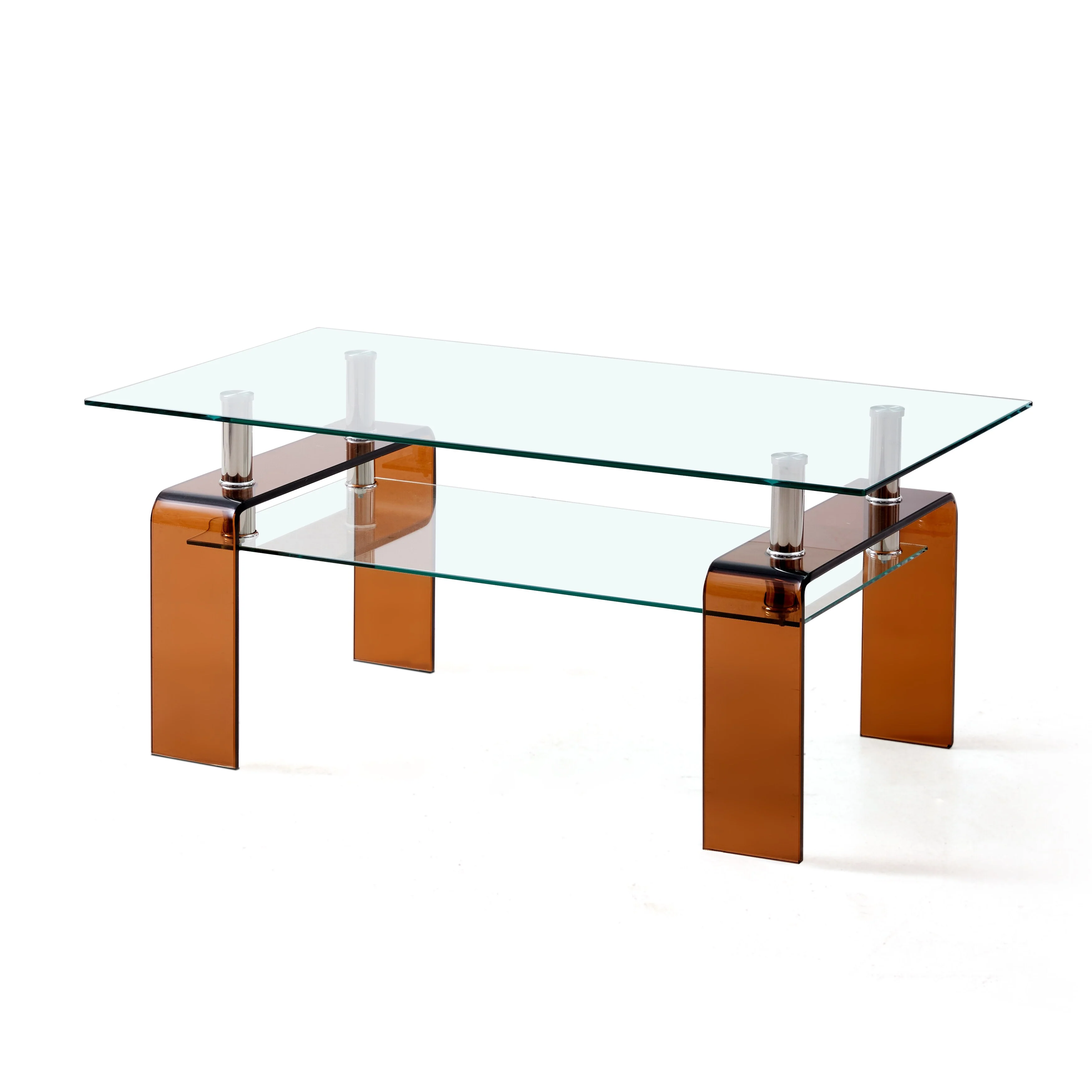 Tempered Glass Coffee Table, Modern Glass Coffee Table