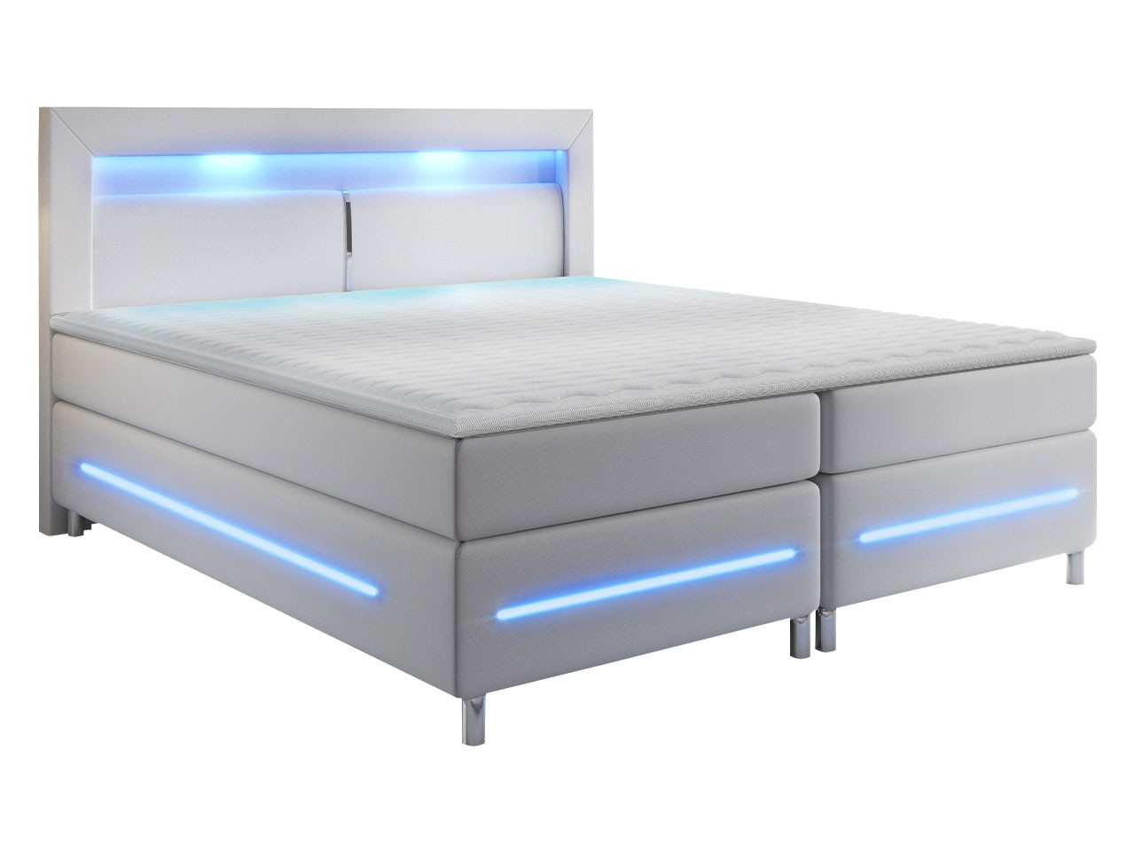 Łóżko kontynentalne Milano LED 160x200