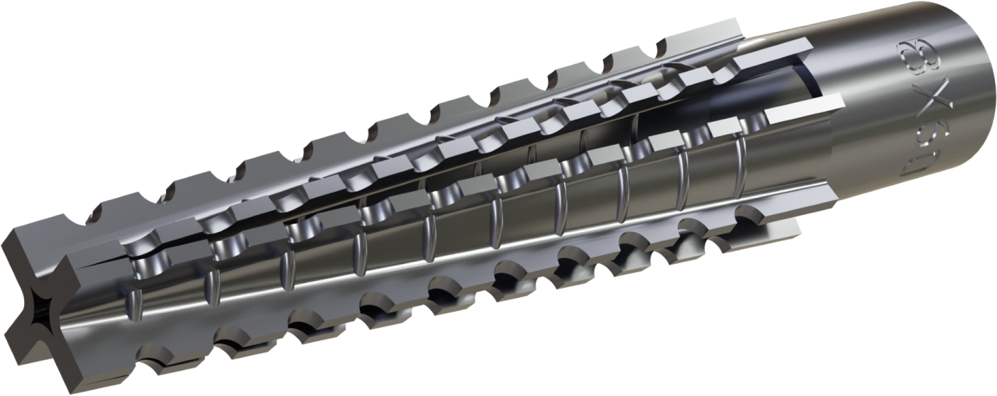 Kołek metalowy do gazobetonu KG śr. wiercenia: ø6mm , wkręt: ø4,5-5,0mm STALCO KG - 6X32