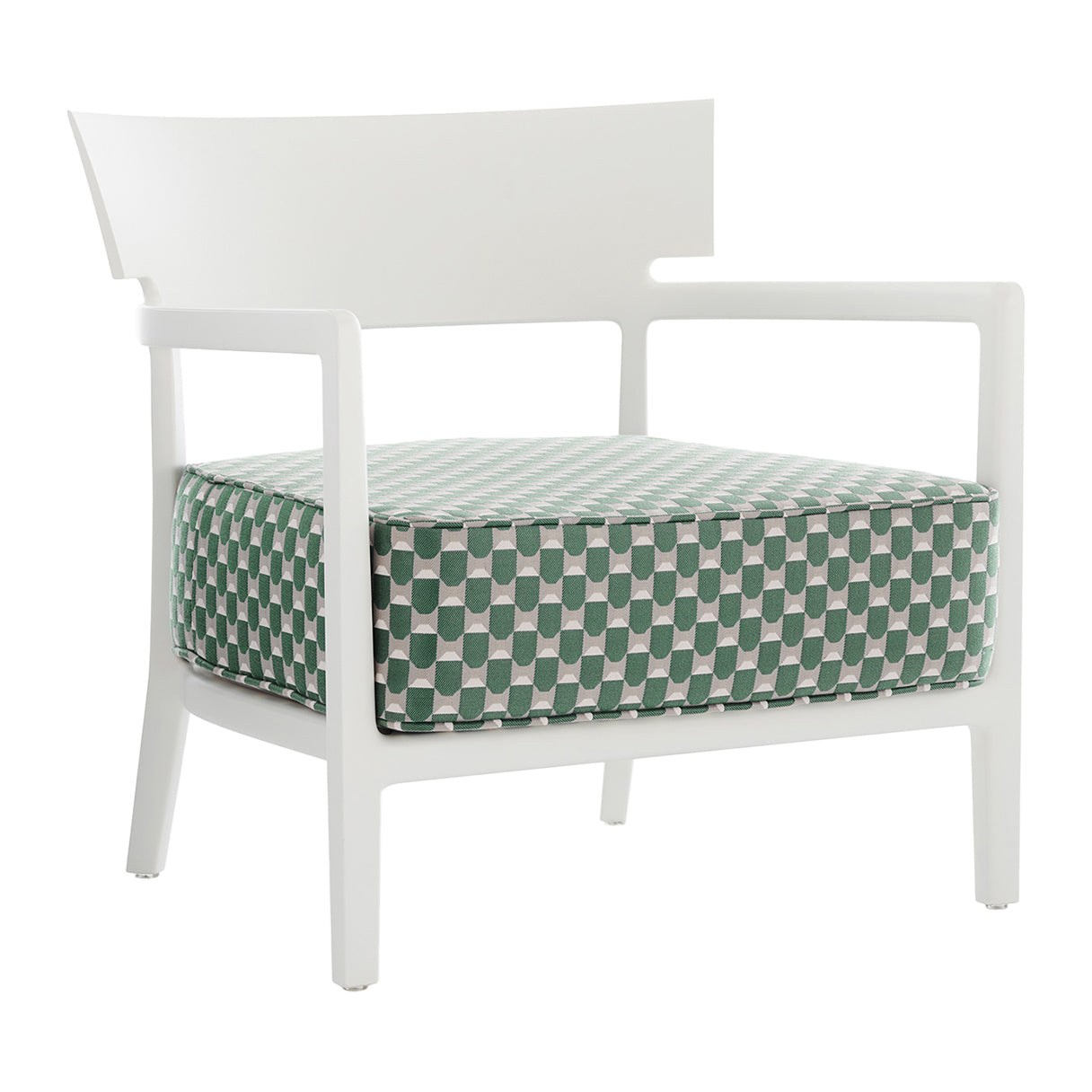 Kartell Cara Mat Liberty Tuinstoel - Groen / Wit