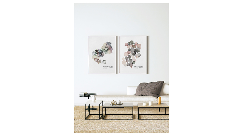 Obraz w ramie Watercolor Circles No.1 53x73 cm