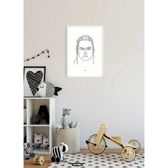 Wandbild, BxH: 40 x 50 cm, weiß