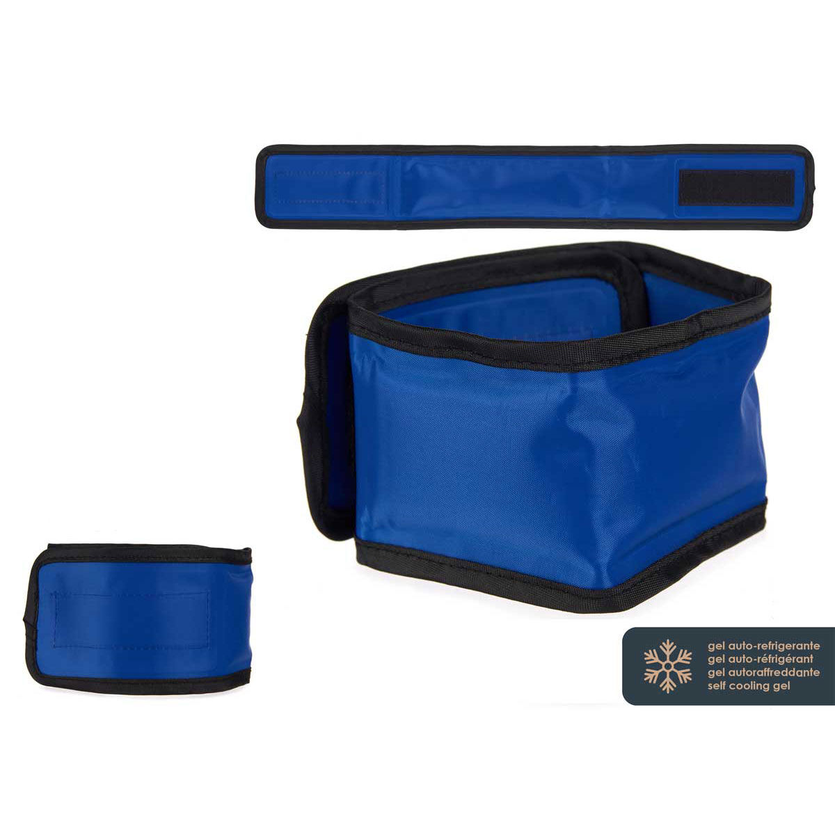 Coleira refrescante para cão azul escuro 45cm