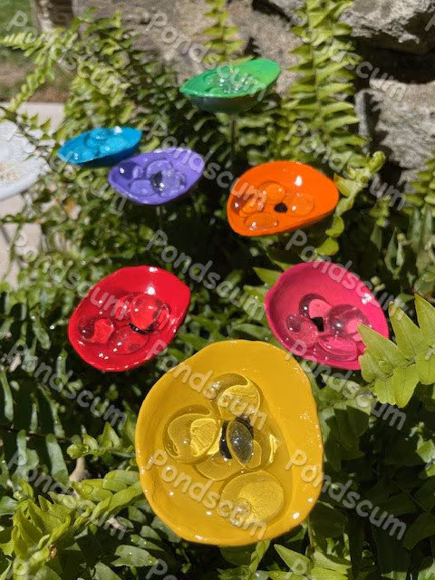 Bee Watering Station,Butterfly Puddler,Garden Art,Gift For Her,Poppy Flower,Garden Sculpture,Insect Drinking Cups