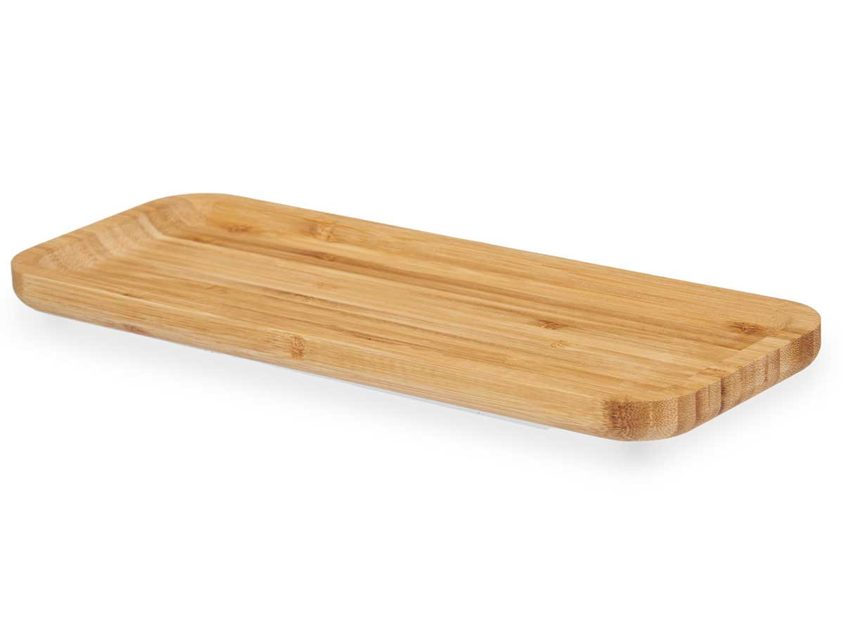 Taca bambusowa prostokątna 29,5x11,5 cm brązowa