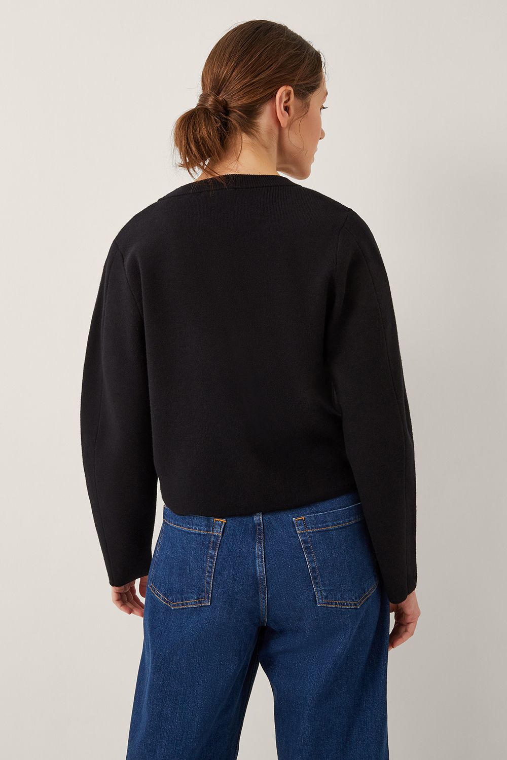 Monsoon Bria Crew Neck Cardigan Black