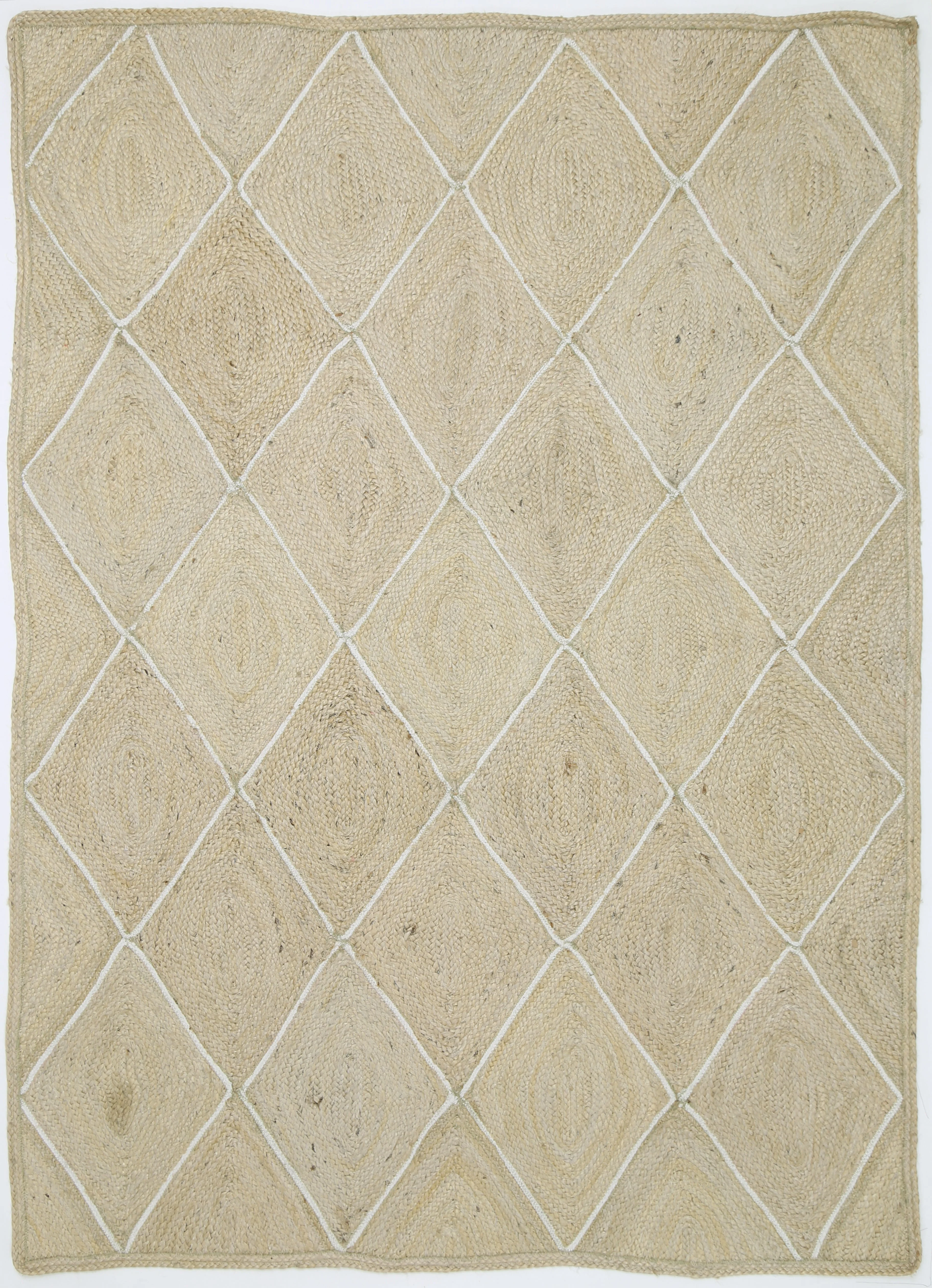 Wright Diamond Denim and White Rug