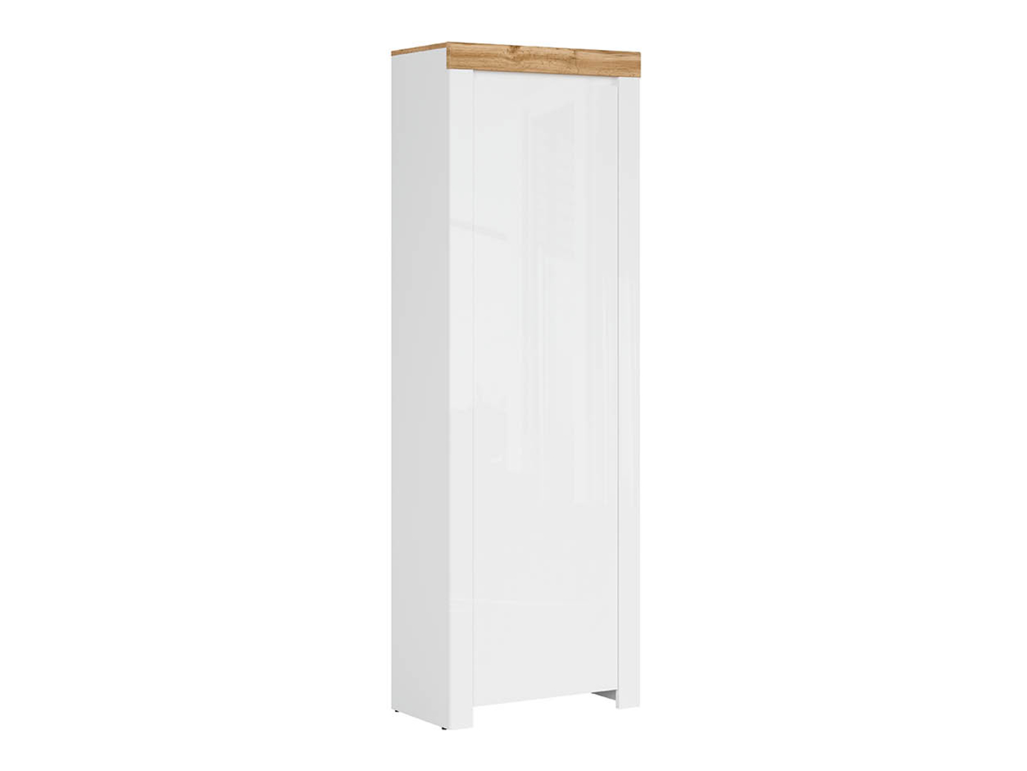 Regał Holten 67 cm z drzwiami biały połysk