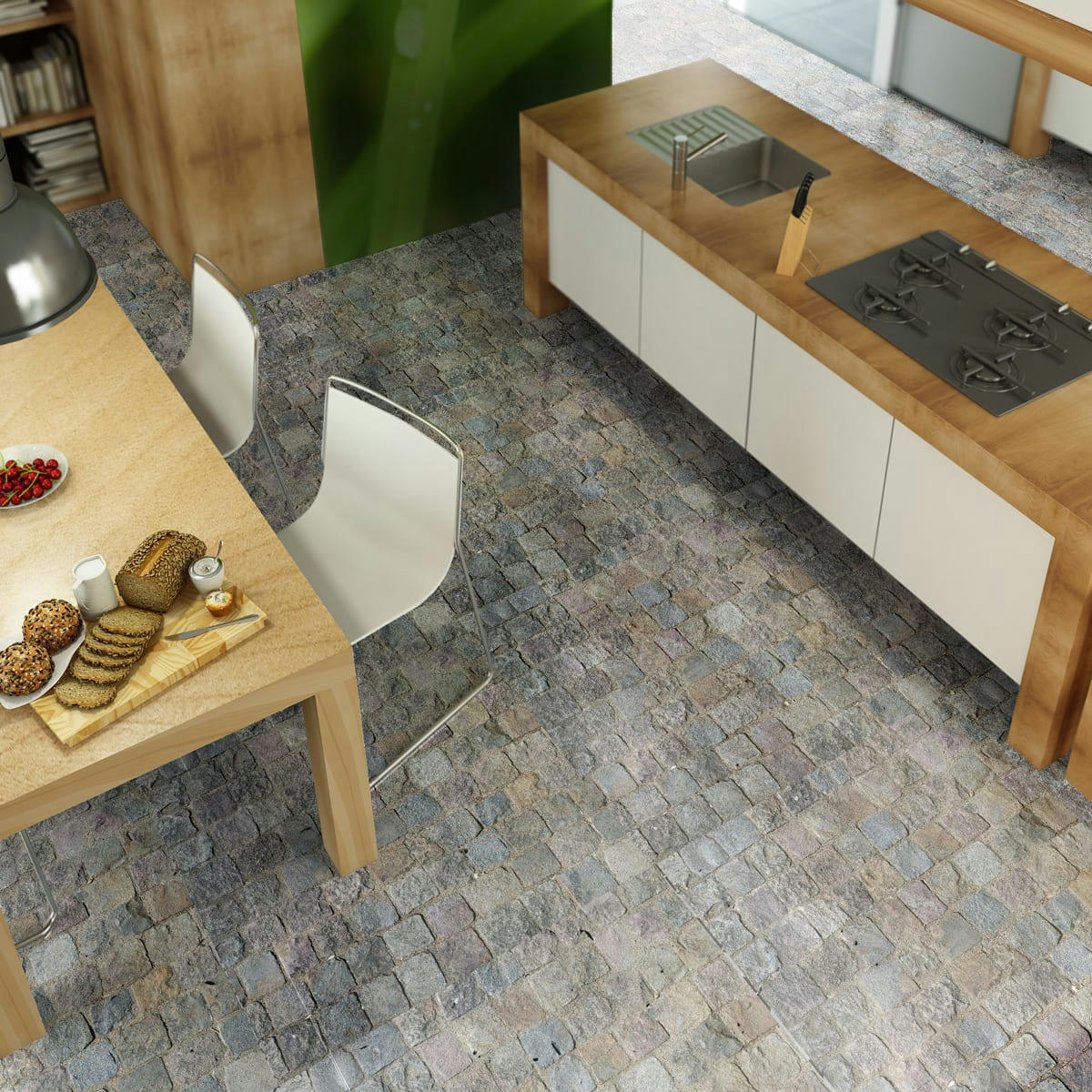 - Adhésifs stickers sol carrelages dalle de pavés 50x50cm