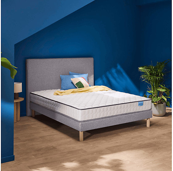 Ensemble Merinos WELL BED   Sommier TWIST   Pieds 160x200 Ressorts