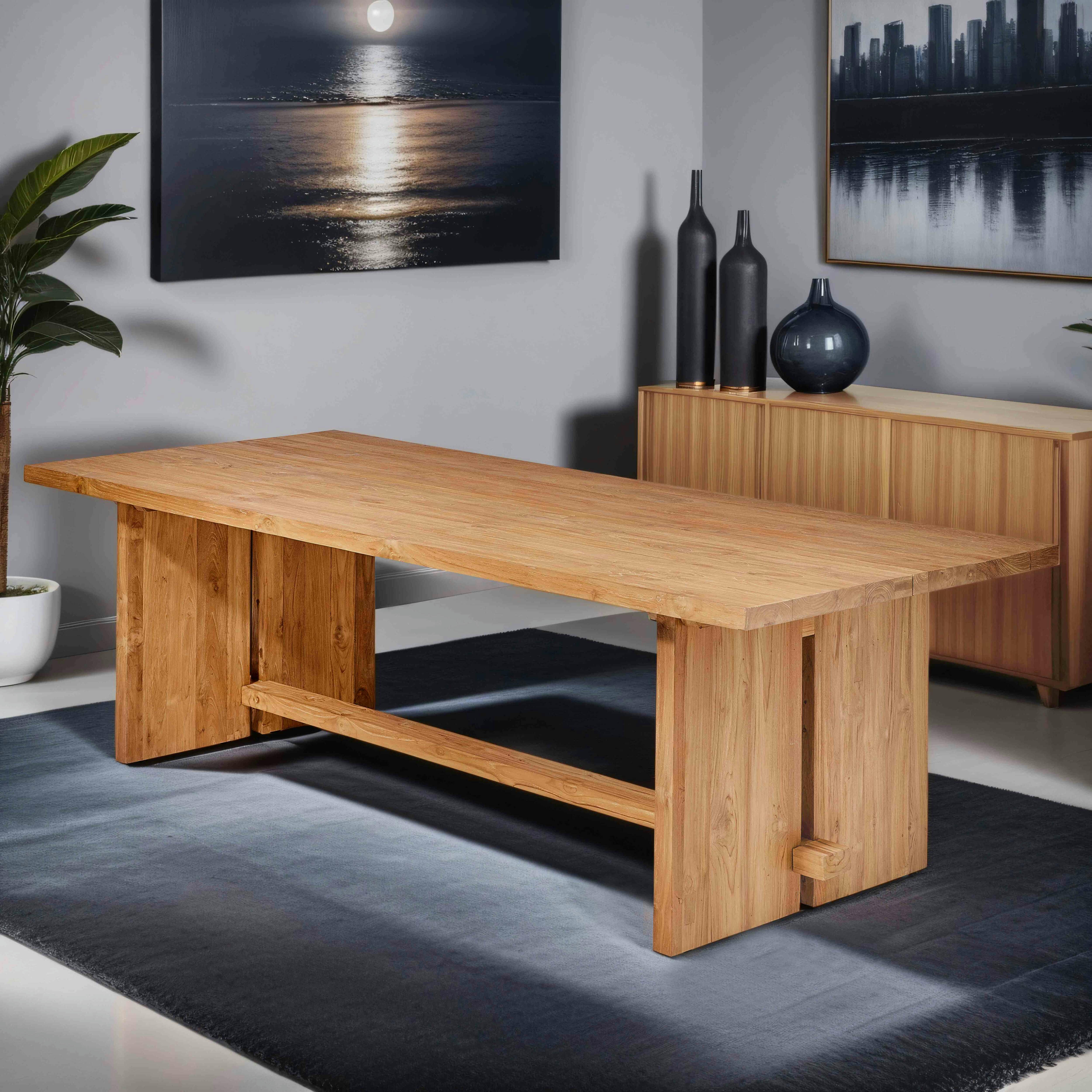 LANKA - Table en teck recyclé massif 240 x 100 cm