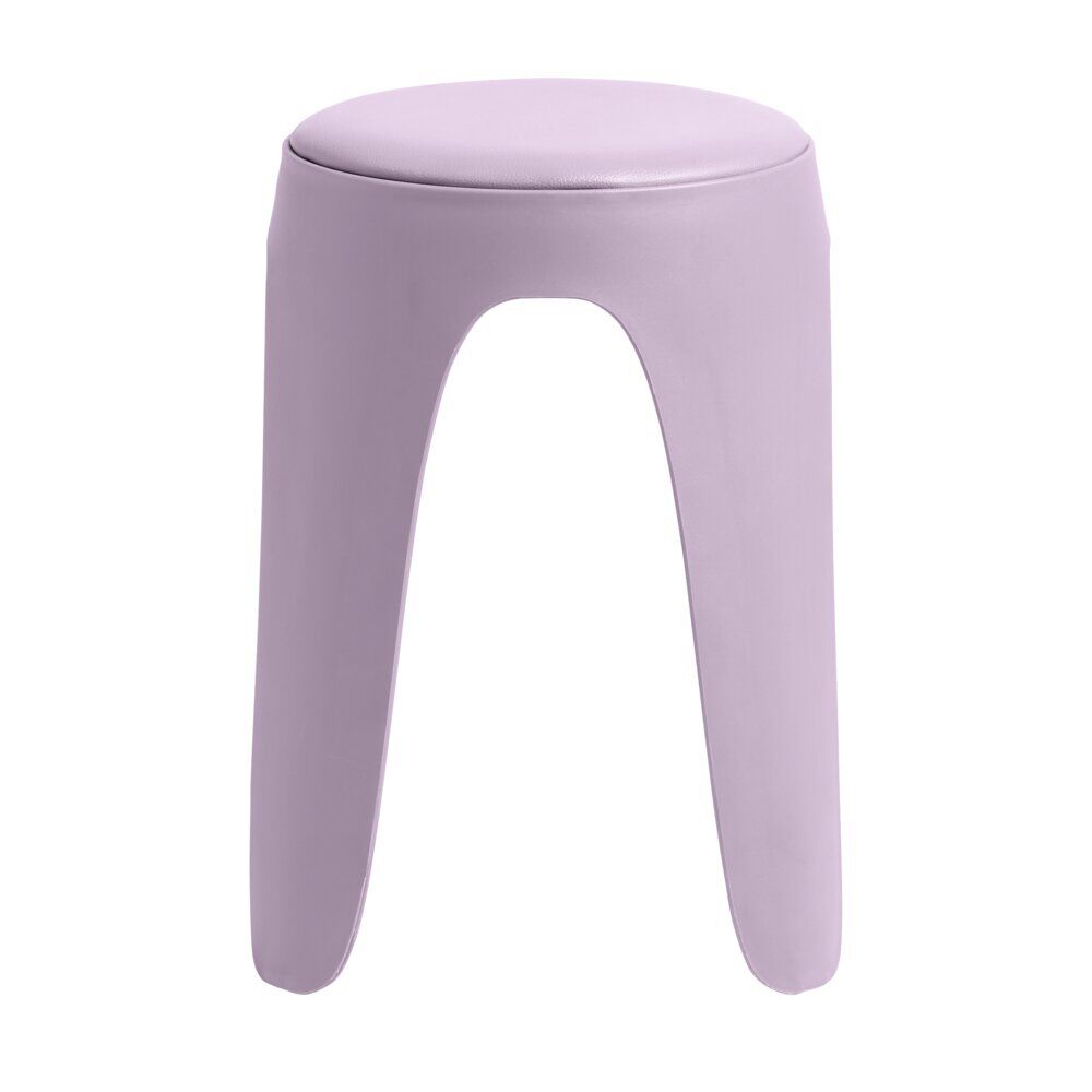 Tabouret rond Spiro pieds fins plastique violet Ø33xH46cm
