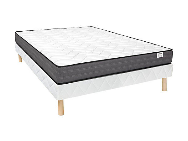 Ensemble 140 x 190 cm sommier   matelas ressorts ensachés ép.20cm - AMBRACIE de YSMéE