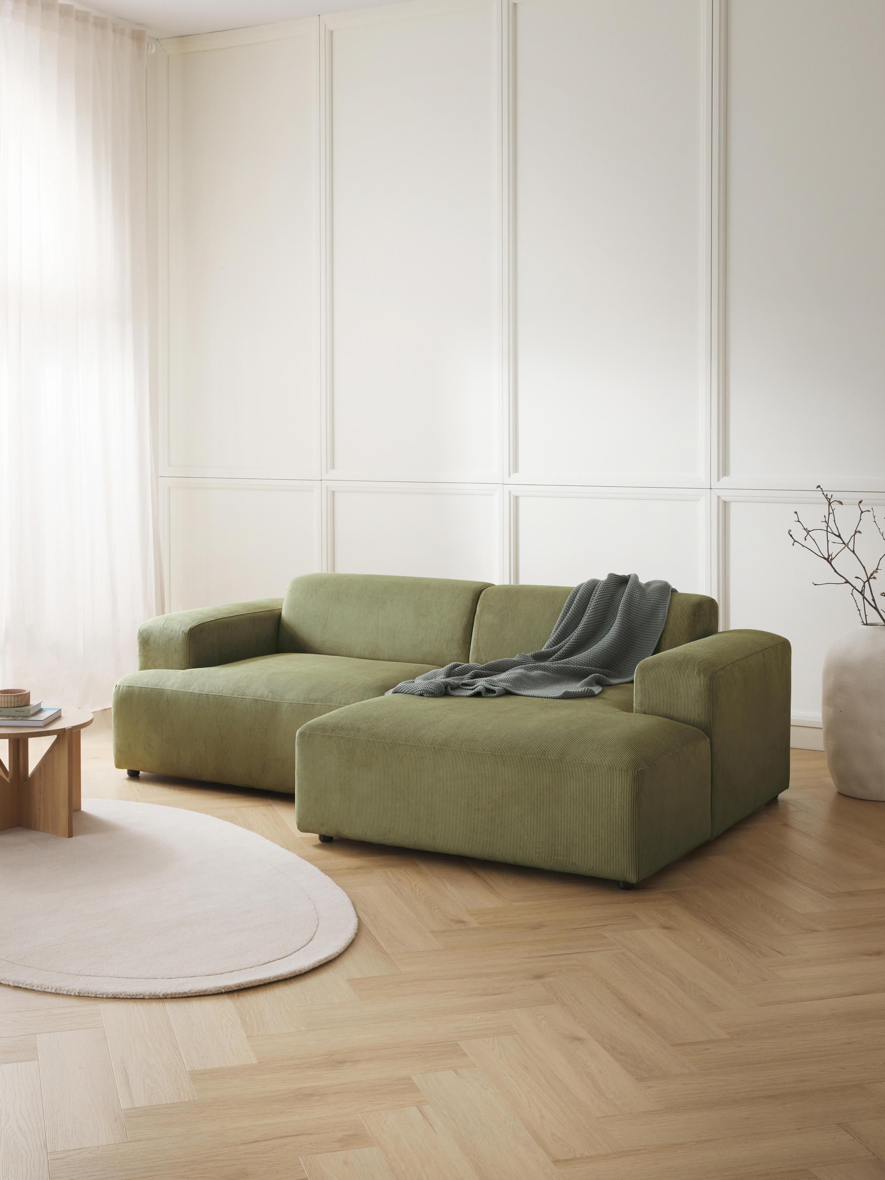 Cord-Ecksofa Melva (3-Sitzer)