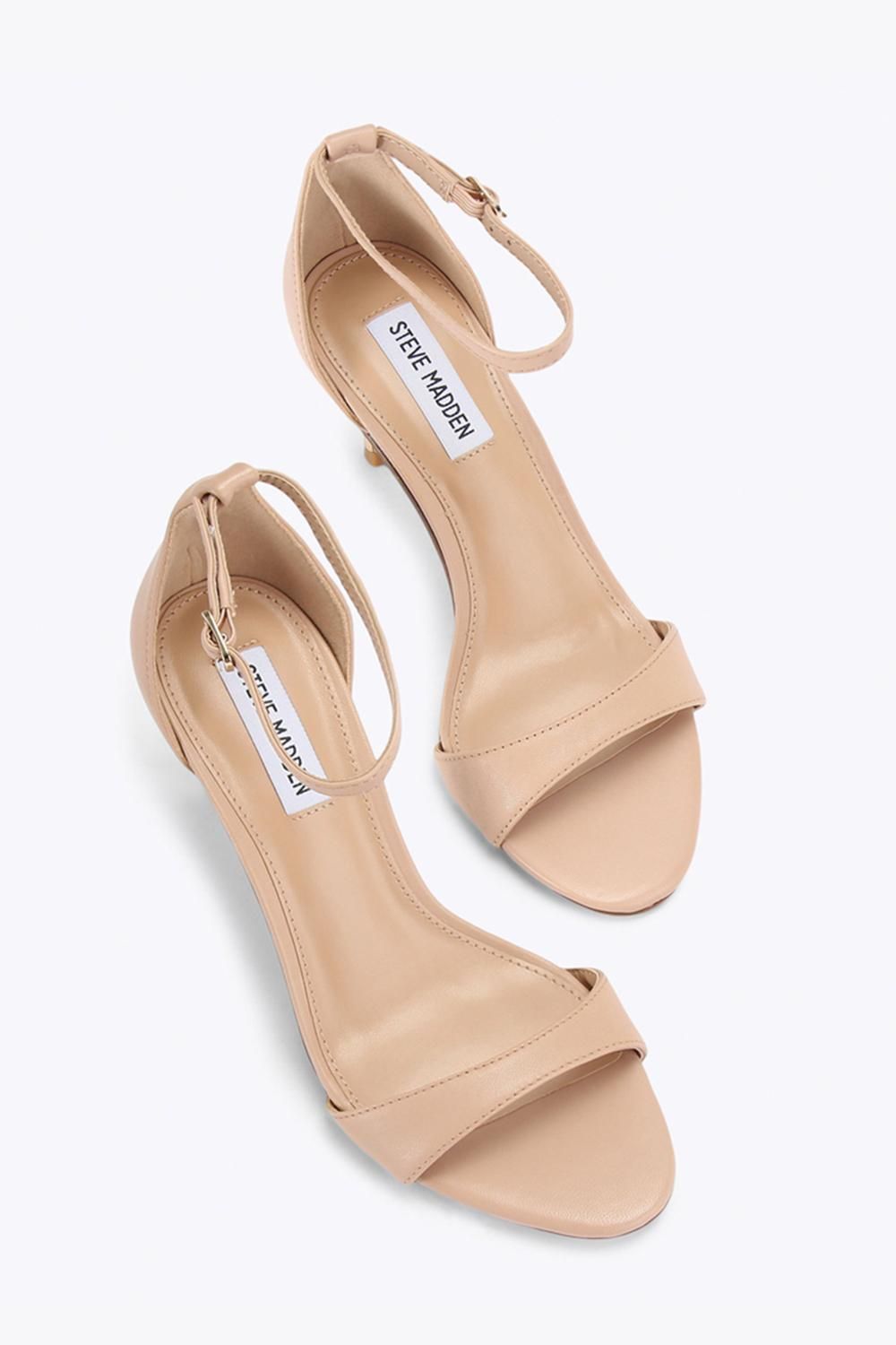 STEVE MADDEN Nevina Beige' Leather Heels