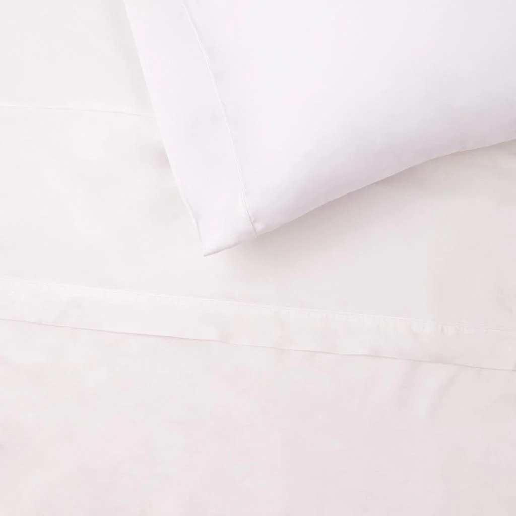 Lençol de Cima Algodão Percal Branco 160x280 SAMOA