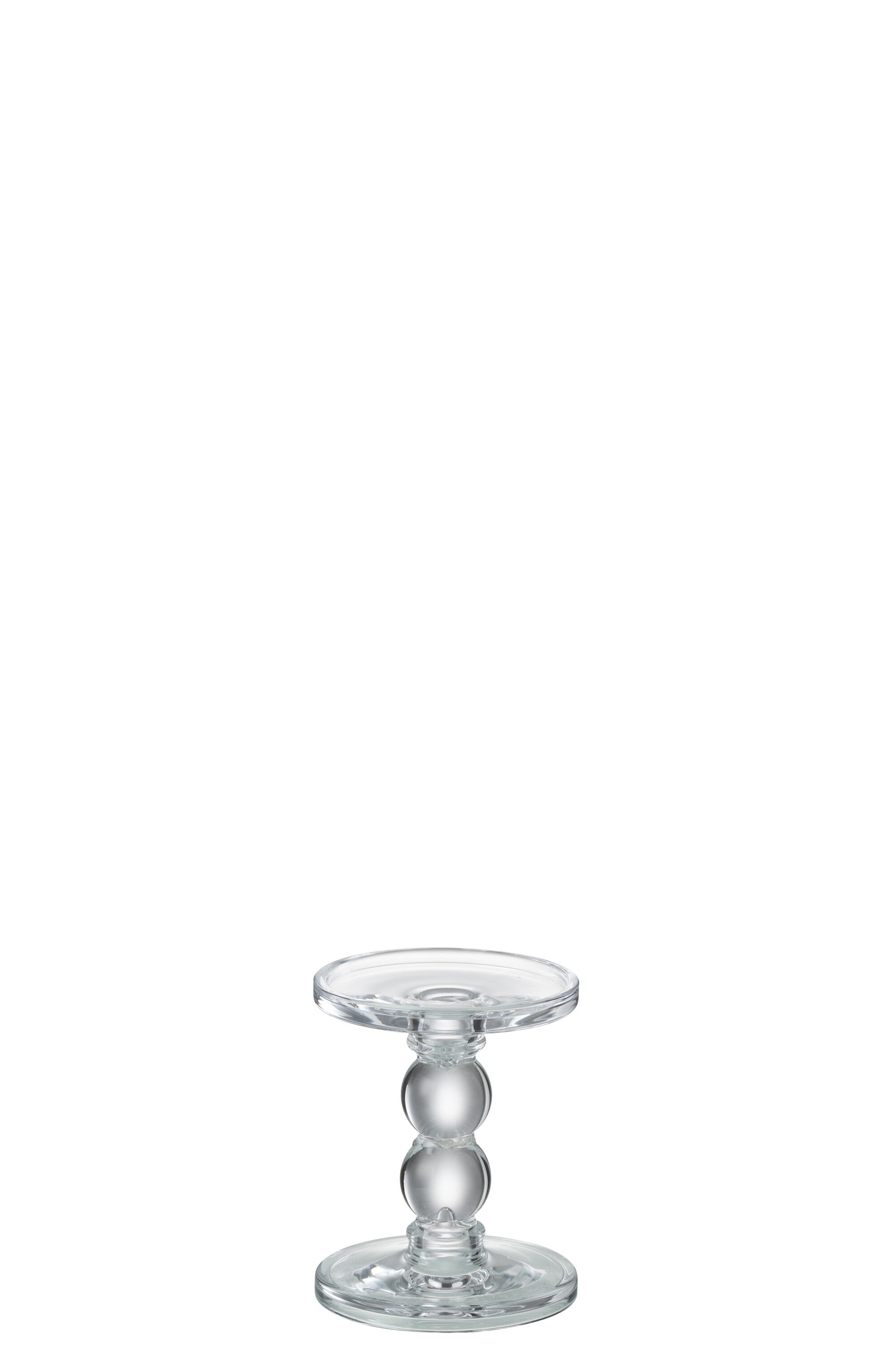 J-Line kaarshouder Druppels - glas - transparant - small