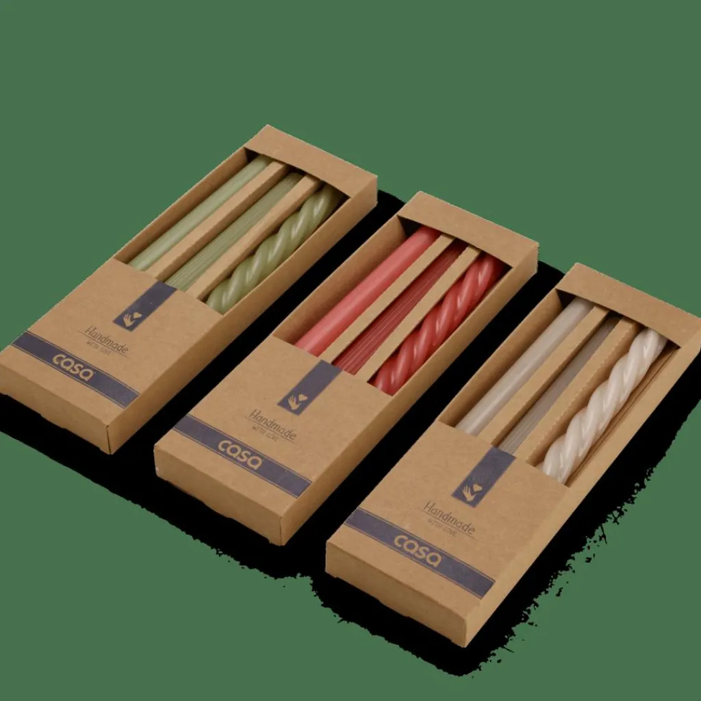 Bougies^CASA TRIO Set De 3 Bougies Rose