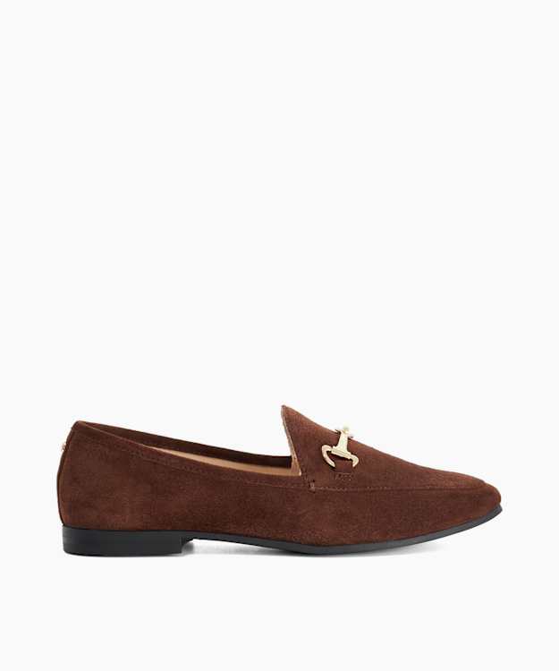 Grandly Brown - Leather Snaffle Trim Loafers