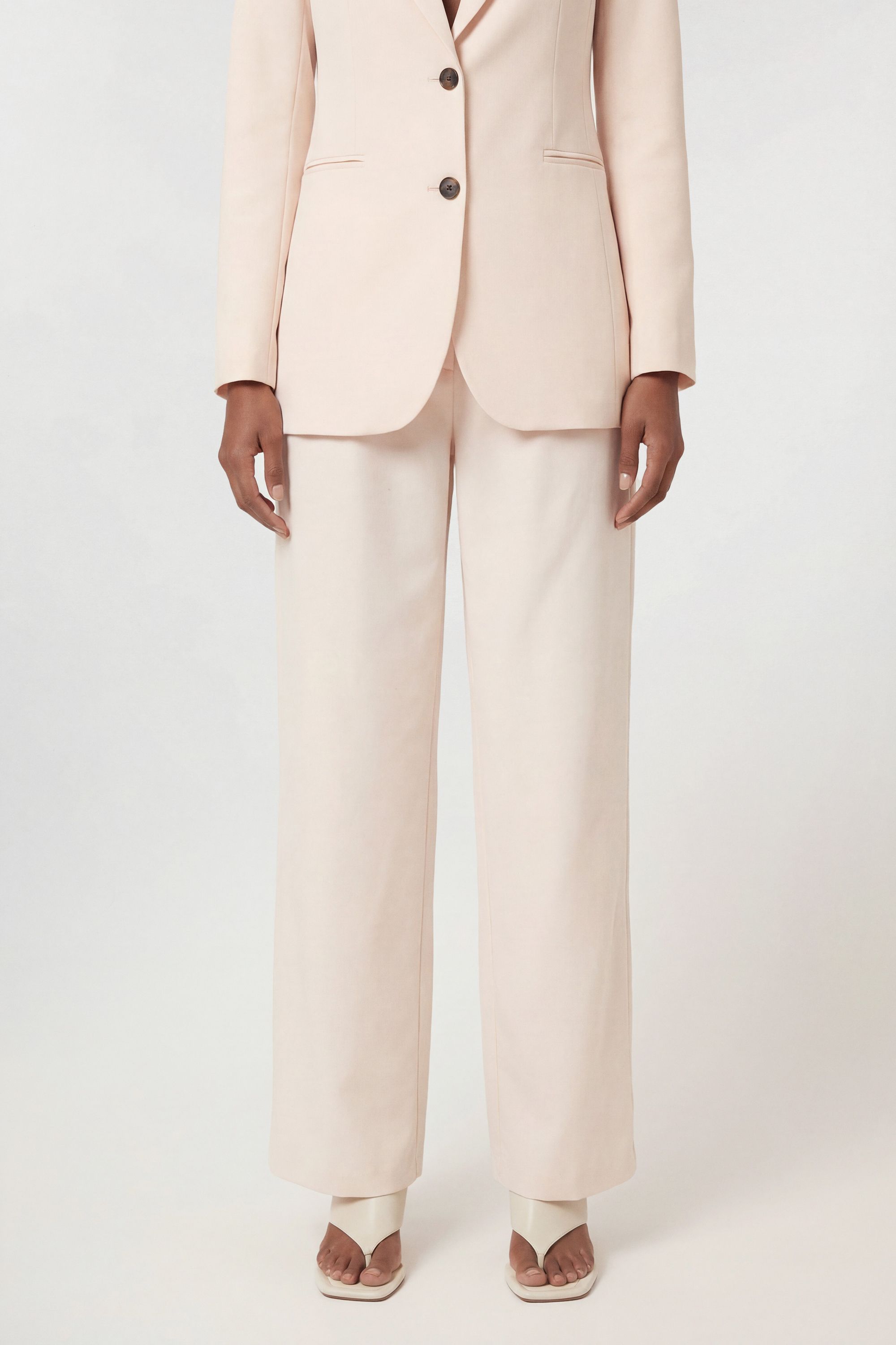 KarenMillen Tencel Blend Tailored Wide Leg Trouser