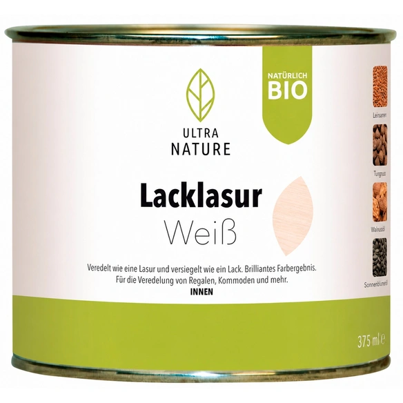 Lack-Lasur, weiß 0,375 Liter