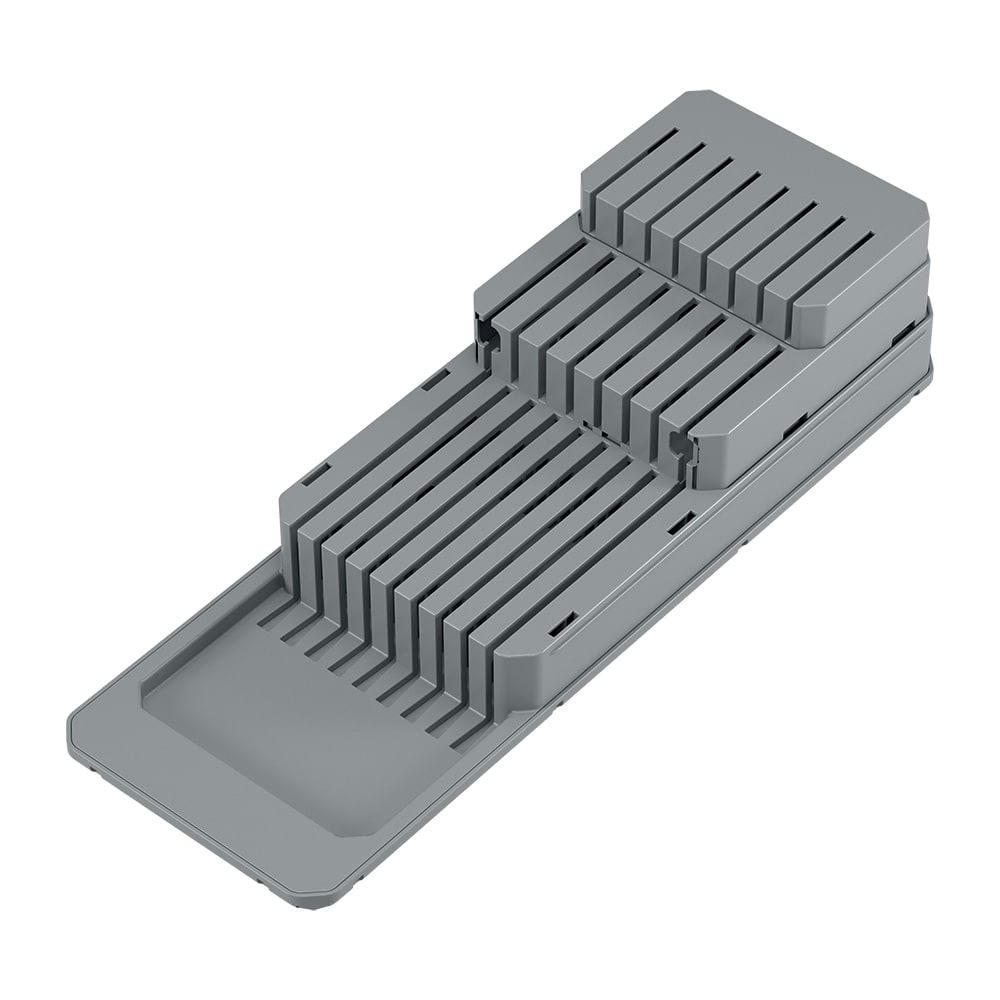 - Range couteaux ajustable plastique gris