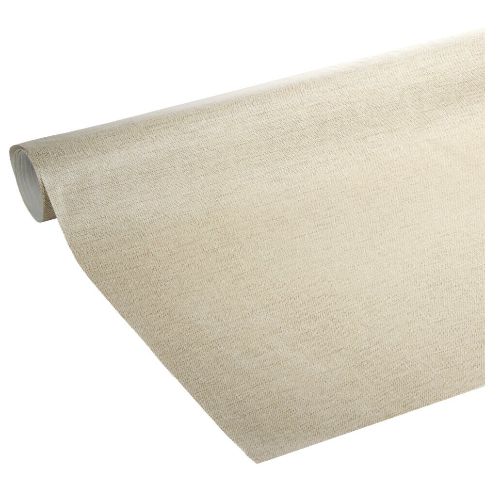 Toile cirée au mètre vinytex effet lin gris mat 140cm