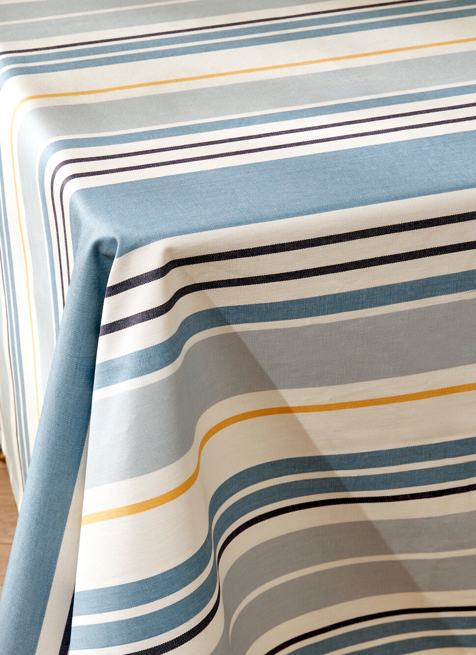 NAPPE EN COTON ENDUIT à RAYURES MULTICOLORES MULTICOLORE/BLEU