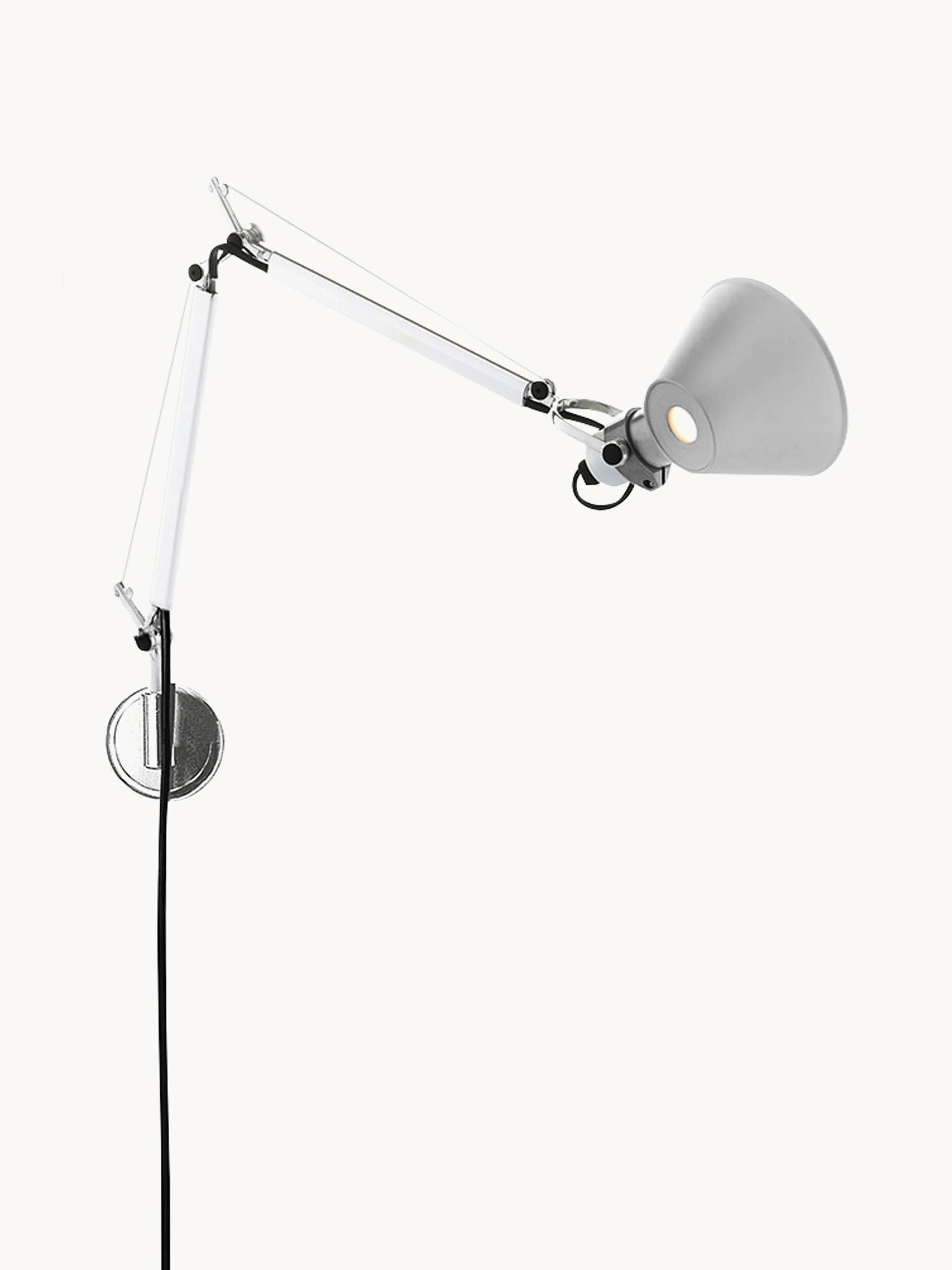 Große verstellbare Wandleuchte Tolomeo Micro mit Stecker