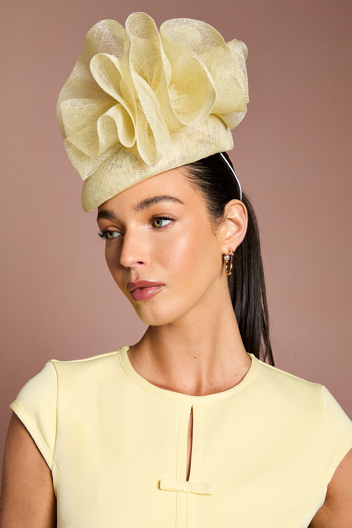 Coast Lisa Tan Ruffle Detail Fascinator