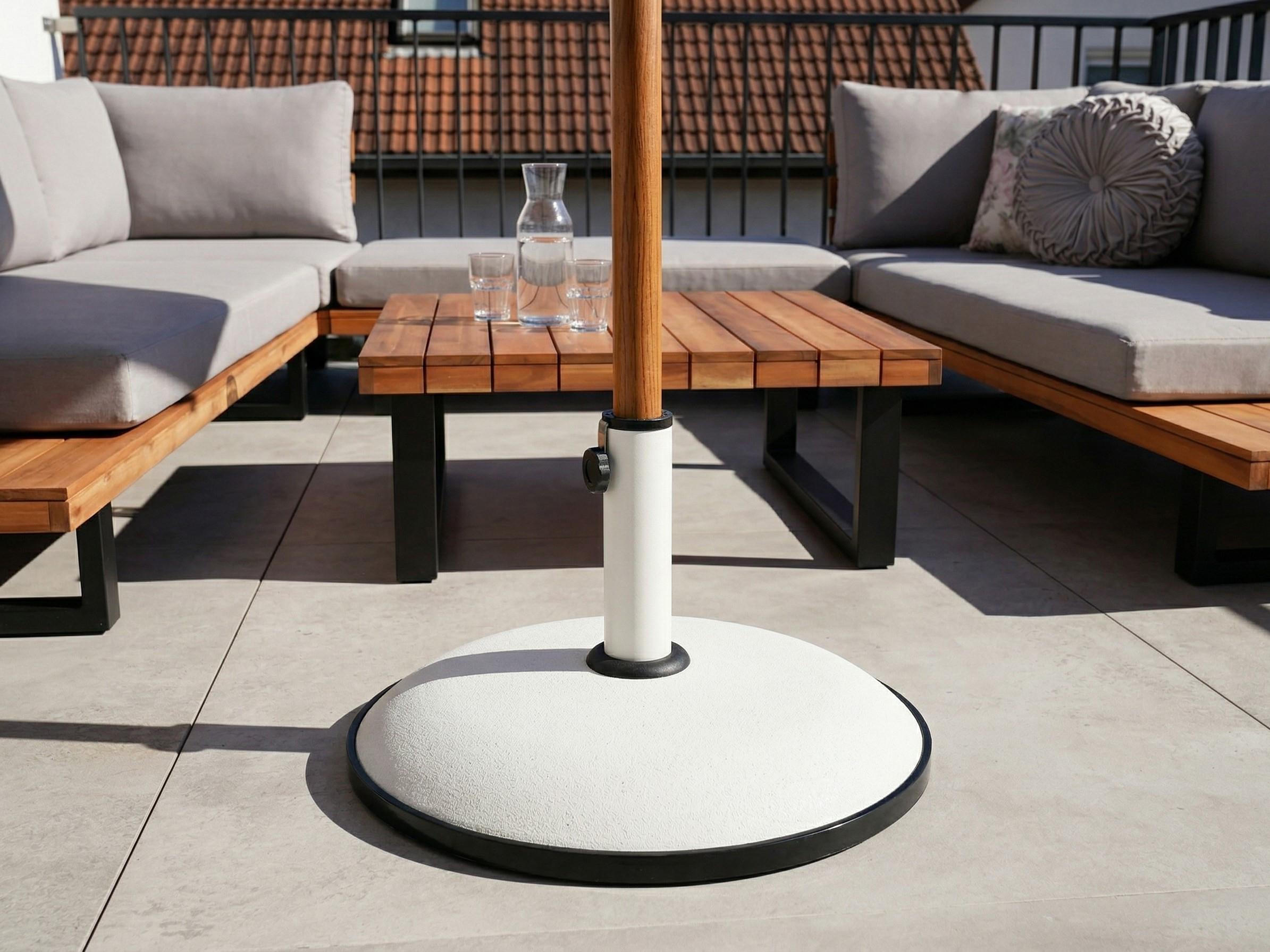 Parasol Base CANZO White Round 25 kg