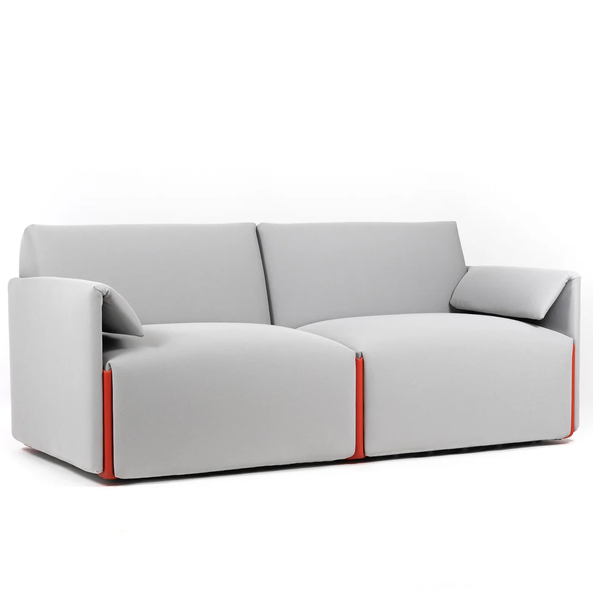 Magis - Costume Sofa 2-Sitzer, Komposition B mit Armlehnen, Fidivi One 8504 / orange 1110C