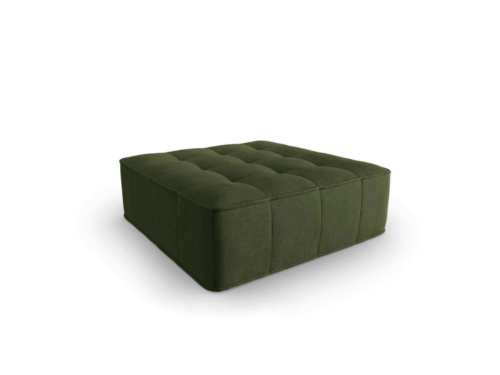 MIKE - Pouf 1 place en tissu structurel vert