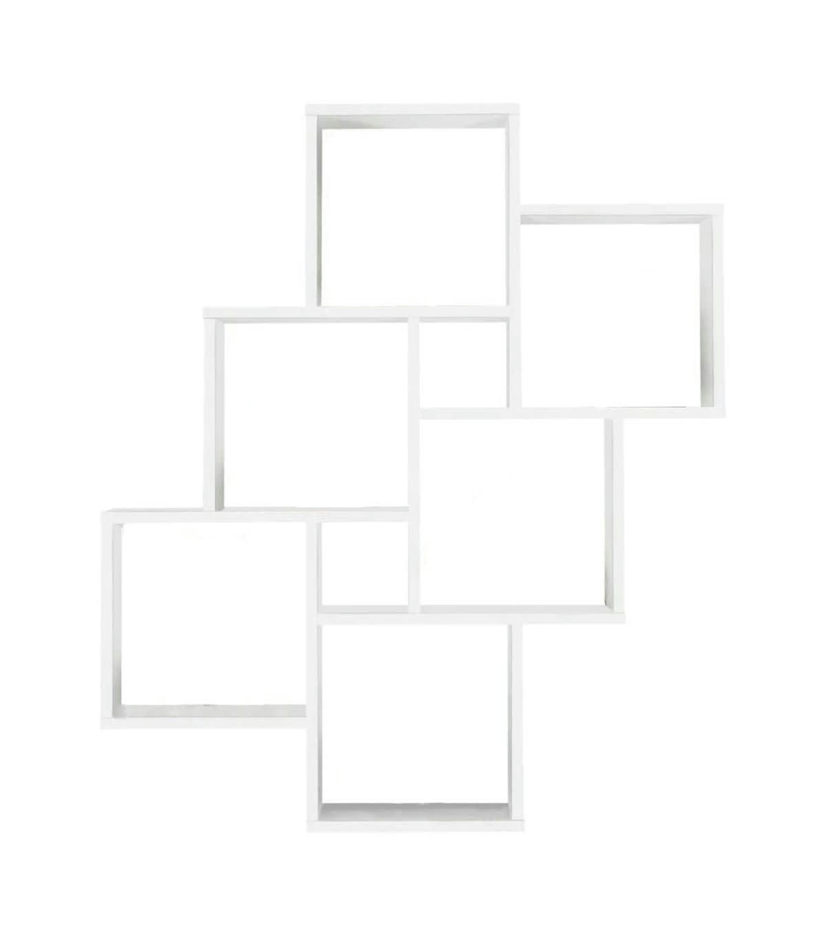 LAURIO - Étagère Murale Flottante 8 Compartiments