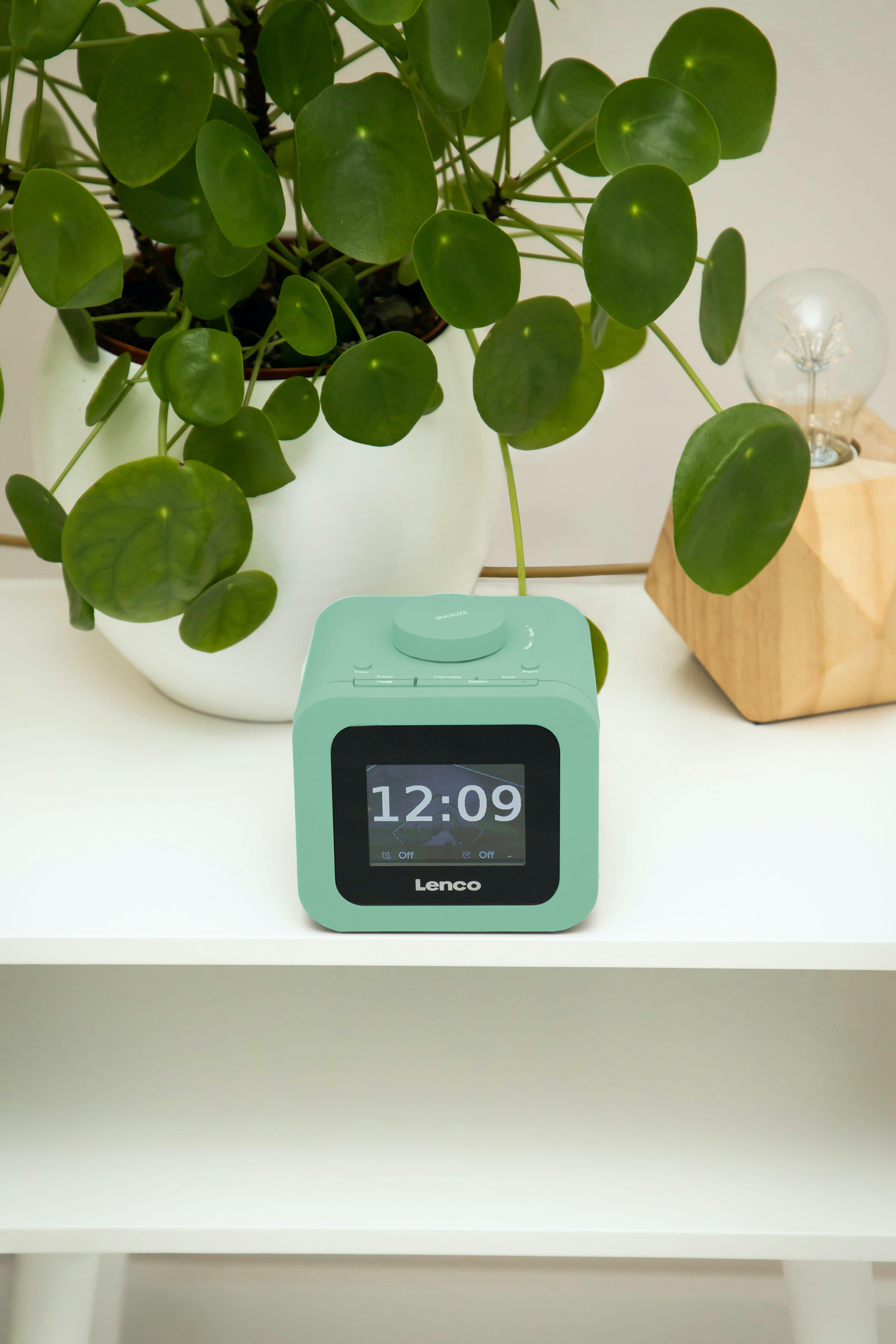 - Radio-réveil dab+ fm avec écran couleur vert