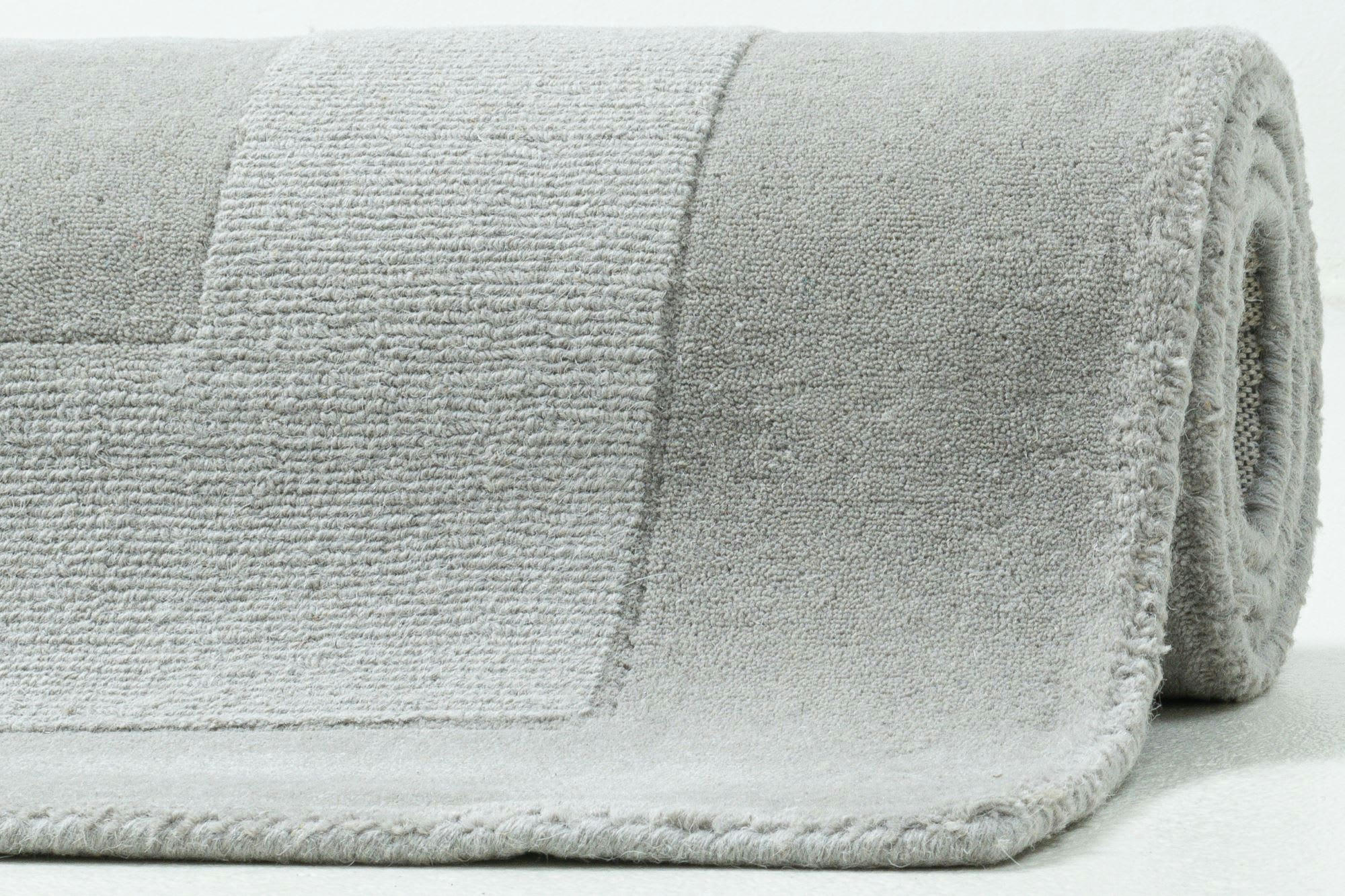 USEDOM - Tapis tufté main en laine naturelle Gris 190x290 cm