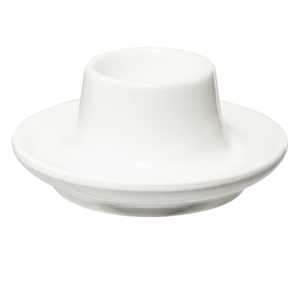 Coquetier rond blanc en dolomite Ø5xH2cm