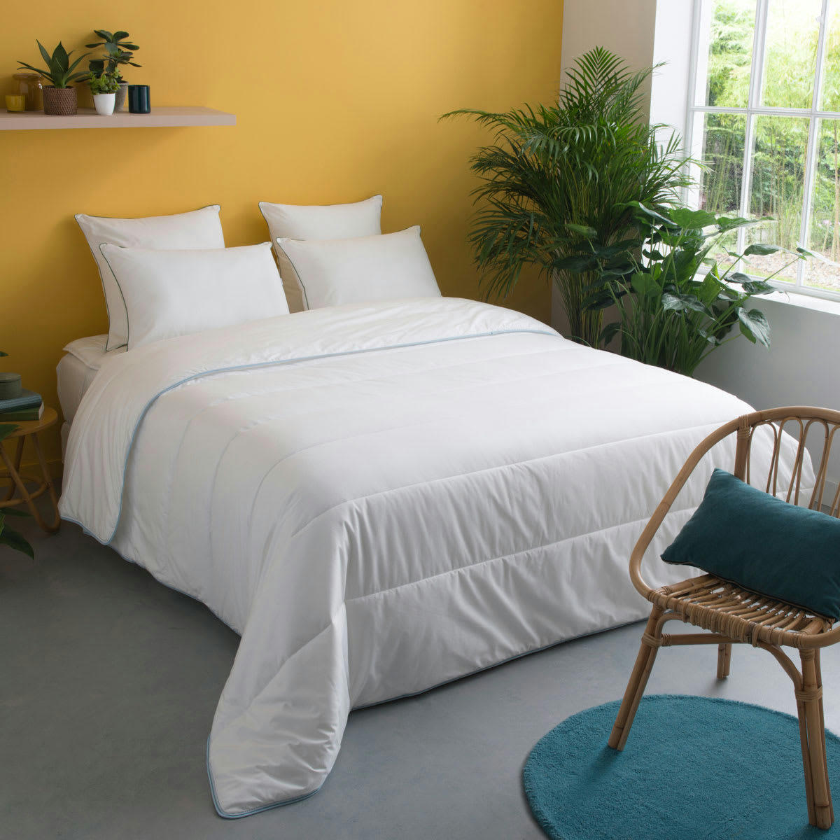 PAULETTE - Couette LÉGÈRE Respirante - Coton Bio  200x200 cm - Wake Me Green