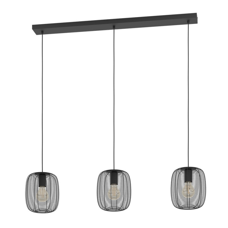 Suspension Derwen noire E27 3 x 40 W EGLO