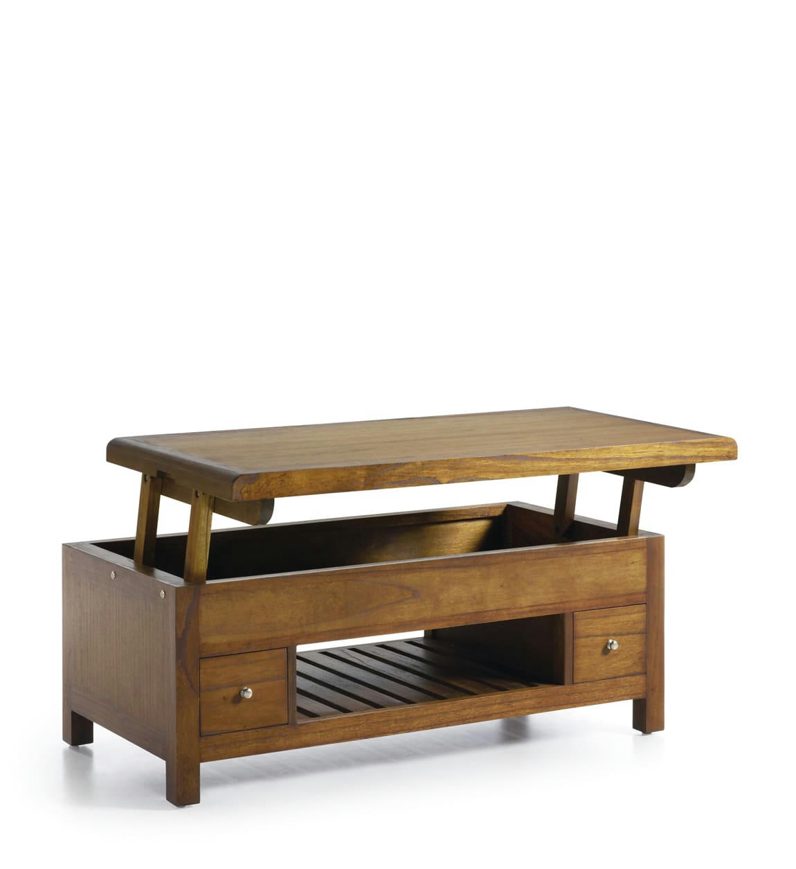 FLASH - Table basse relevable en bois marron L 110 cm