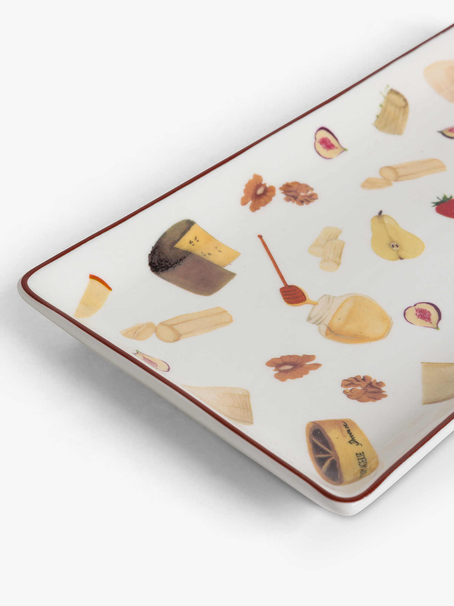 Piatto da portata new bone china motivo formaggi