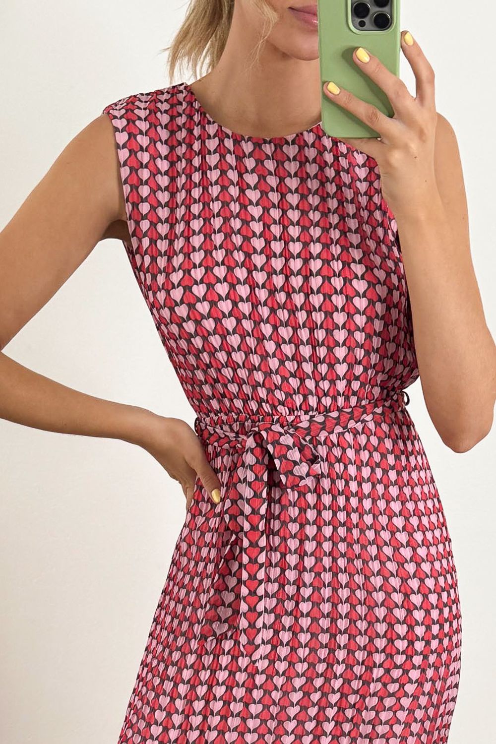 Jolie Moi Front Tie Sleeveless Maxi Drees